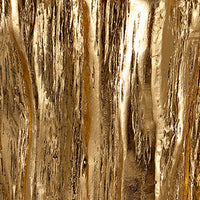 Nature Inspired Tree Trunk Metal Stool, Gold - BM154156