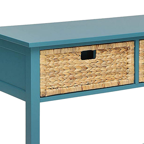 Flavius Console Table with 2 Drawers, Blue - AMF-90266