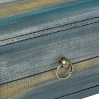 Glancio Beautiful Console Table, Antique Oak & Teal Blue - BM154268