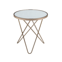 Valora End Table, Frosted Glass & Champagne - AMF-81827