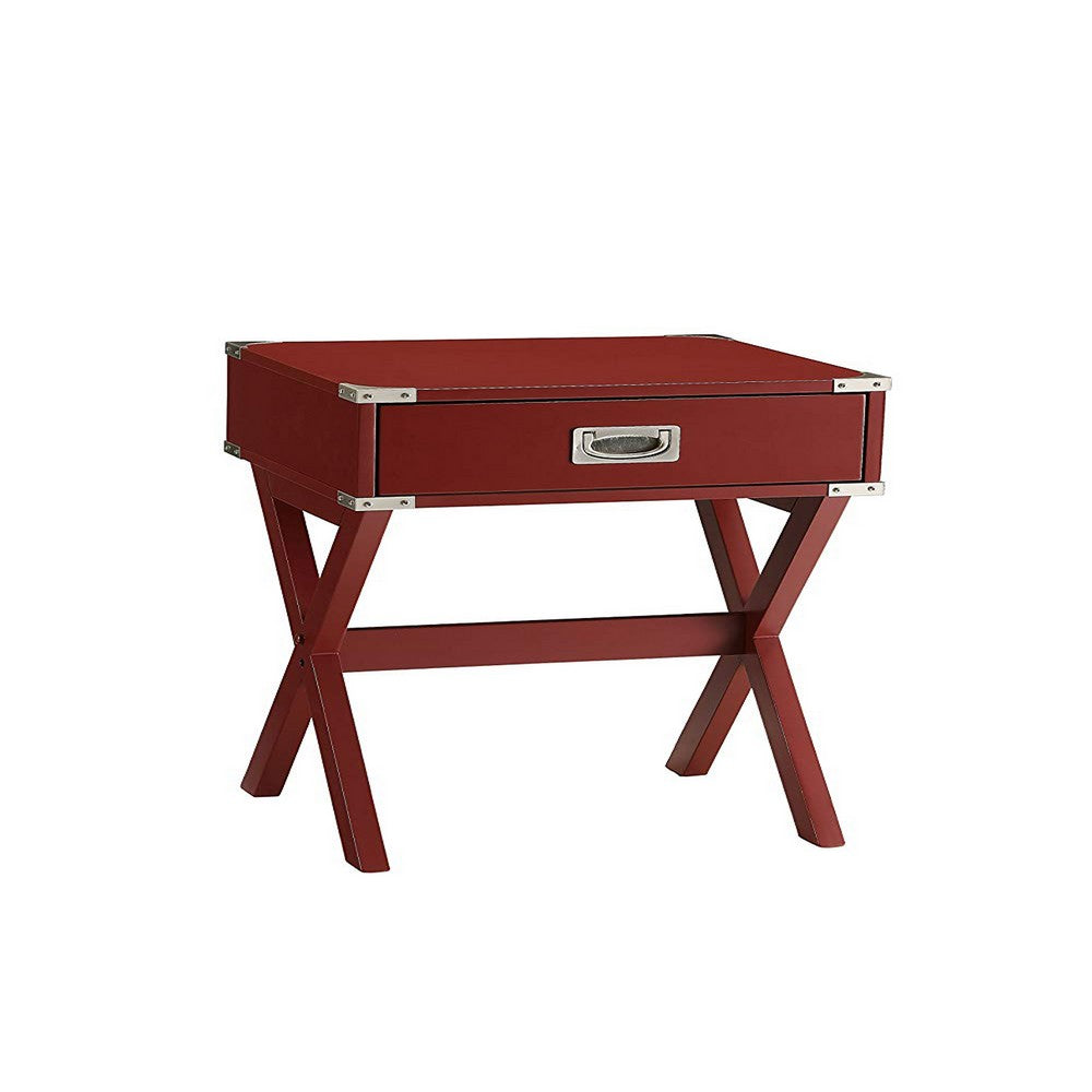 Babs End Table, Red - AMF-82820