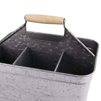 Galvanized Metal Sturdy Carry-All Serveware, Gray - BM154998