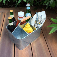 Galvanized Metal Sturdy Carry-All Serveware, Gray - BM154998