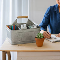 Galvanized Metal Sturdy Carry-All Serveware, Gray - BM154998