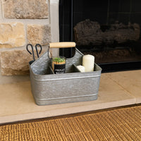 Galvanized Metal Sturdy Carry-All Serveware, Gray - BM154998