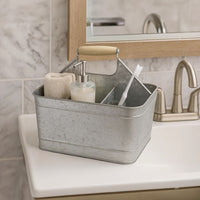 Galvanized Metal Sturdy Carry-All Serveware, Gray - BM154998