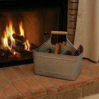Galvanized Metal Sturdy Carry-All Serveware, Gray - BM154998