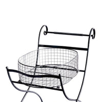 BM155894 Well-designed Metal Utility Cart & Stand, black