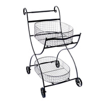 BM155894 Well-designed Metal Utility Cart & Stand, black