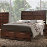 Transitional Style Classy Queen Size Bed, Brown - AMF-25790Q