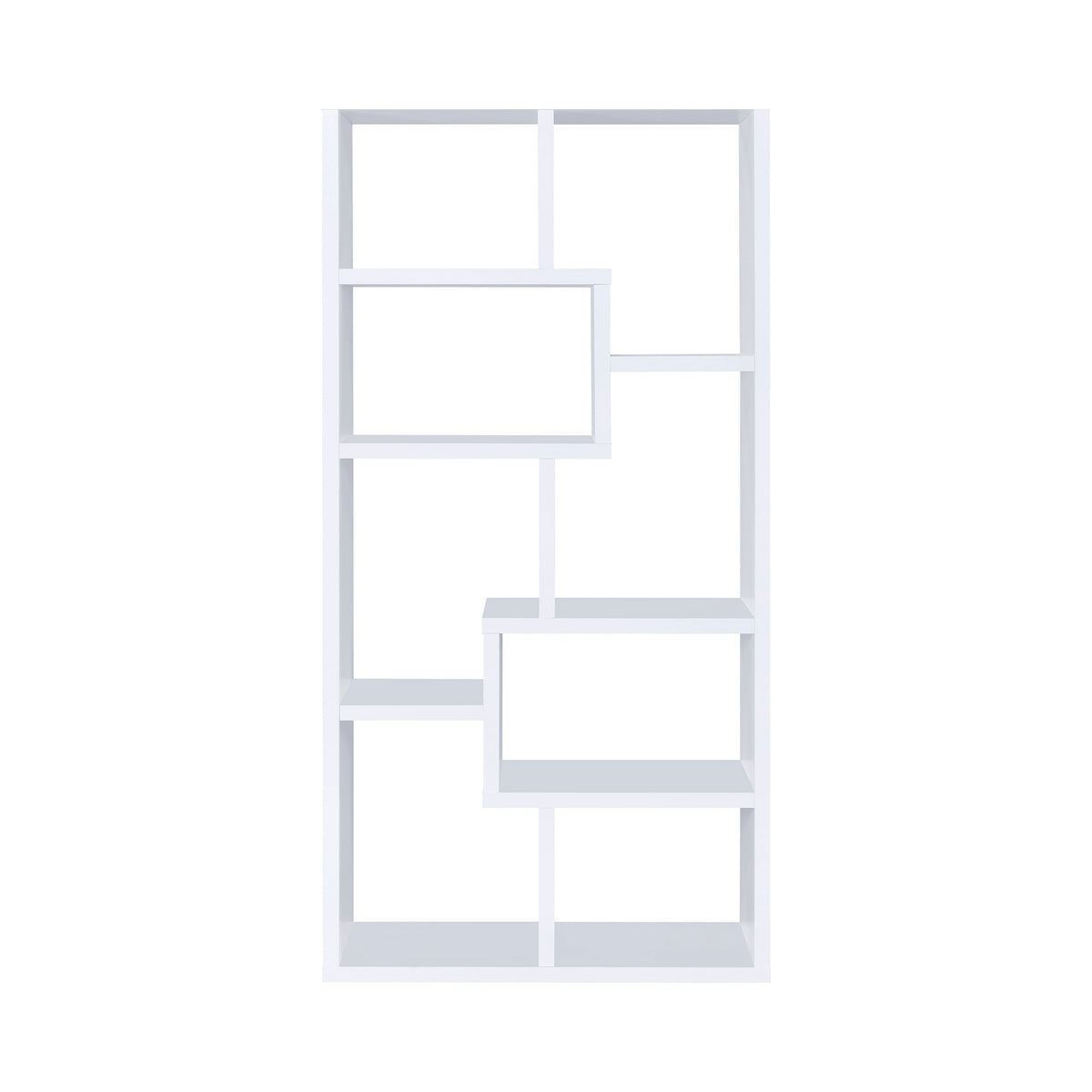 BM156224 Mesmerizing Multiple Cubed Rectangular Bookcase, White