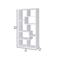 BM156224 Mesmerizing Multiple Cubed Rectangular Bookcase, White
