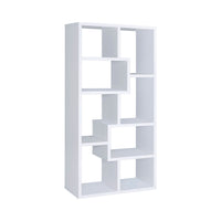 BM156224 Mesmerizing Multiple Cubed Rectangular Bookcase, White