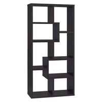 BM156233 Contemporary Asymmetrical Cube Bookcase, Brown