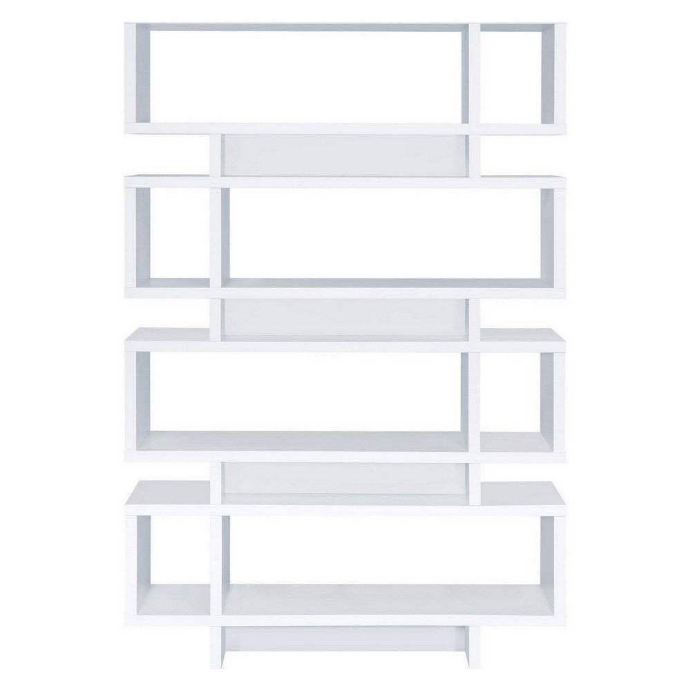 BM156244 Tremendous white bookcase with open shelves