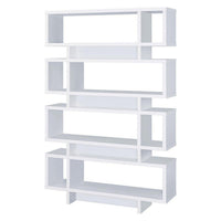 BM156244 Tremendous white bookcase with open shelves