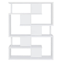 BM156246 Splendid white bookcase With Chrome Support Beams