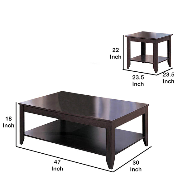 BM156359 Amazingly Designed 3 Piece occasional table set, Brown