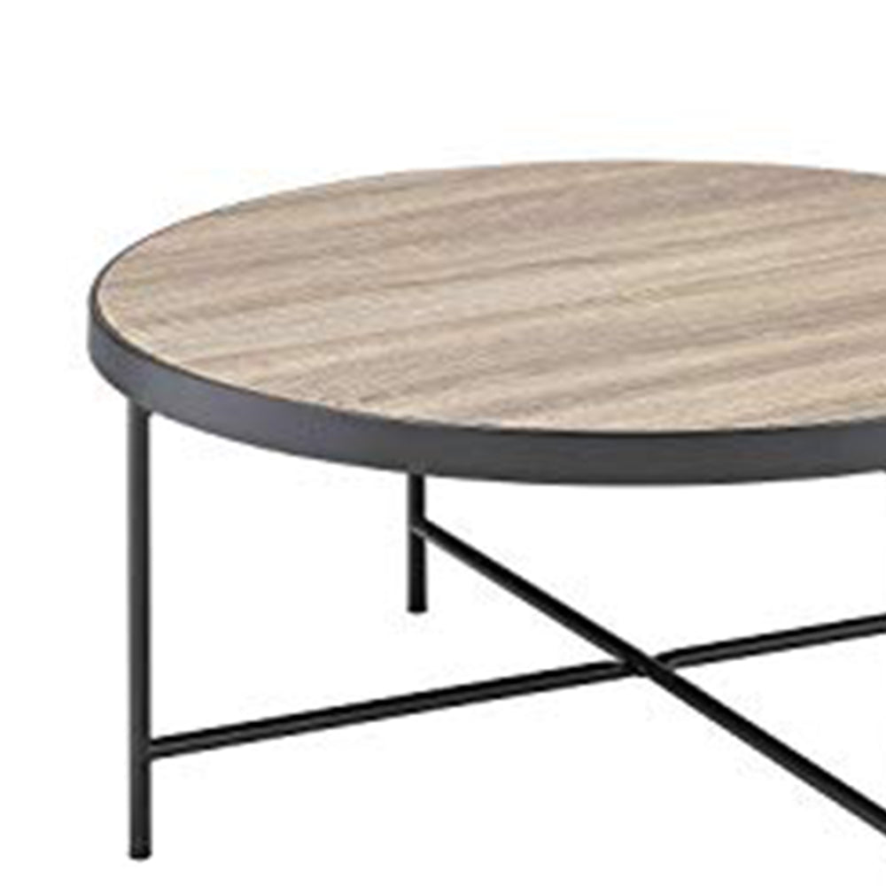 BM156782 Charming Coffee Table, Weathered Oak Brown