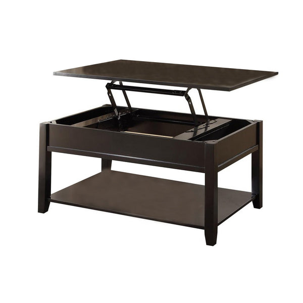 Traditional Looking Coffee Table with Lift Top, Black - AMF-82950