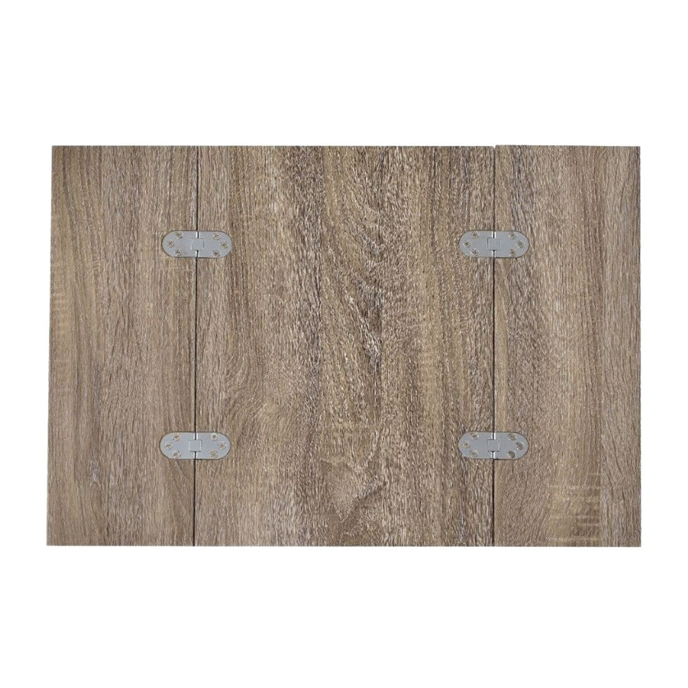 Vogue Side Table, Weathered Oak & Chrome - AMF-81849