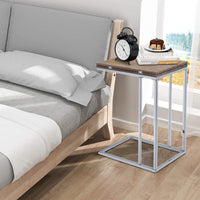 Vogue Side Table, Weathered Oak & Chrome - AMF-81849