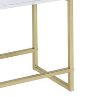 BM157286 Astonishing Side Table, White & Gold