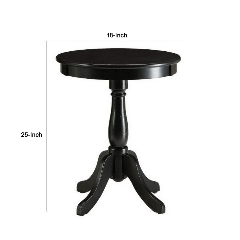 BM157299 Astonishing Side Table With Round Top, Black