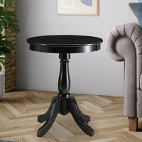 BM157299 Astonishing Side Table With Round Top, Black