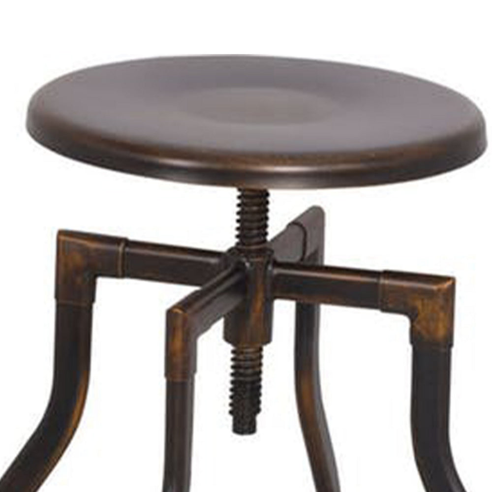 BM157317 Adjustable Stool with Swivel, Antique Copper