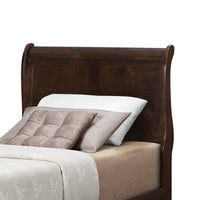 Transitional Style Sturdy Twin Size Bed, Brown