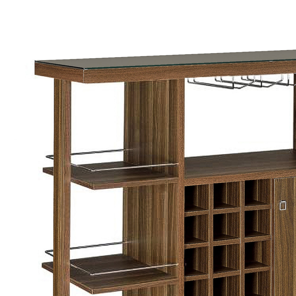 BM158064 Sturdy Modern Bar Unit with Wine Bottle Storage