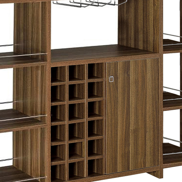 BM158064 Sturdy Modern Bar Unit with Wine Bottle Storage