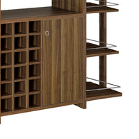 BM158064 Sturdy Modern Bar Unit with Wine Bottle Storage