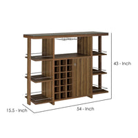 BM158064 Sturdy Modern Bar Unit with Wine Bottle Storage