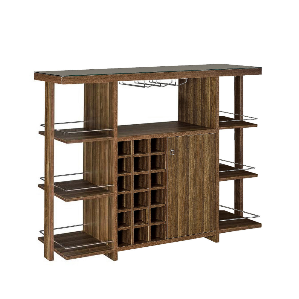 BM158064 Sturdy Modern Bar Unit with Wine Bottle Storage