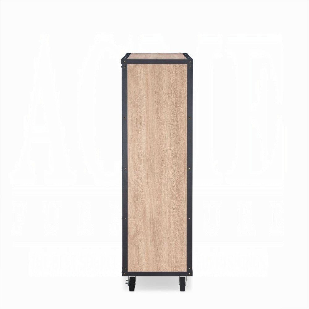 BM158837 Wooden Chest, Weathered Light Oak Brown