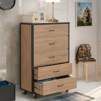 BM158837 Wooden Chest, Weathered Light Oak Brown