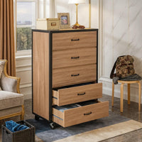 BM158837 Wooden Chest, Weathered Light Oak Brown