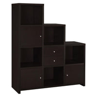 BM159127 Contemporary Bookcase with Stair-like Design, brown