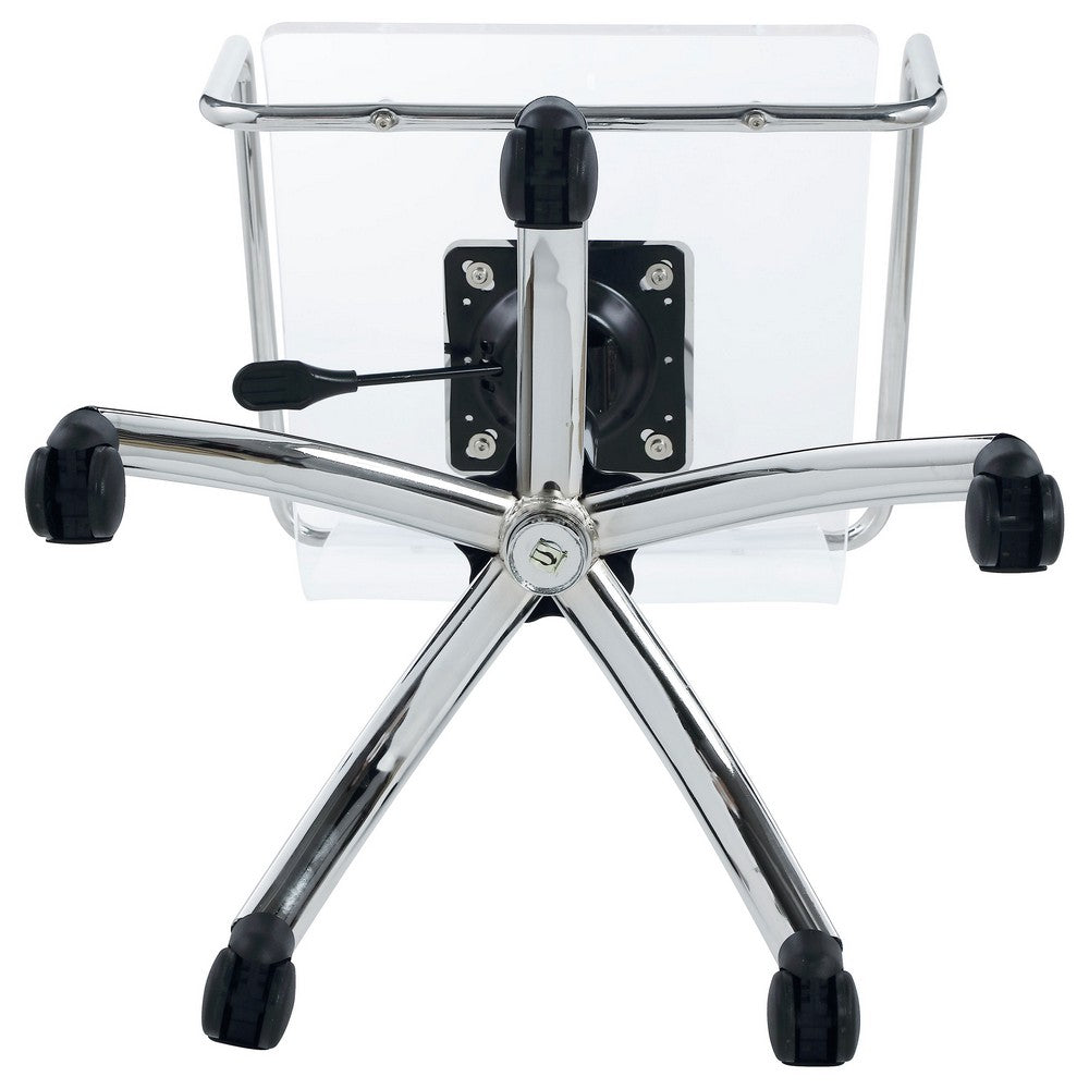 Modern Design Transparent Acrylic Adjustable Office Chair, Clear - BM159157