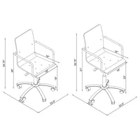 Modern Design Transparent Acrylic Adjustable Office Chair, Clear - BM159157