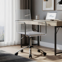 Modern Design Transparent Acrylic Adjustable Office Chair, Clear - BM159157