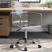 Modern Design Transparent Acrylic Adjustable Office Chair, Clear - BM159157