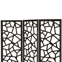 BM159226 Intricate Mosaic Cutouts Folding Screen, Black