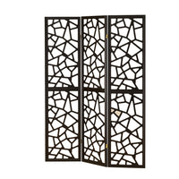 BM159226 Intricate Mosaic Cutouts Folding Screen, Black