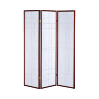 BM159229 Classic 3 Panel Wooden Folding Screen, Brown