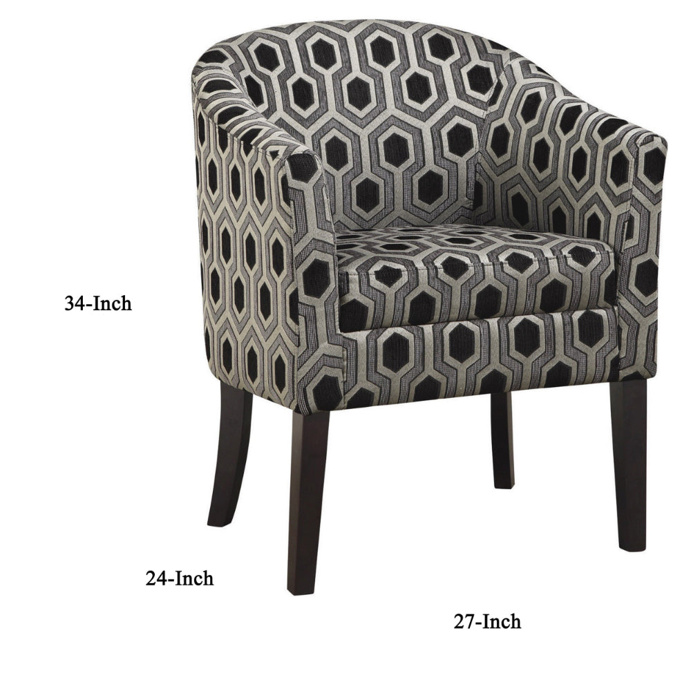 BM159250 Space Adorner Accent Chair, Gray/Black