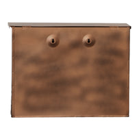 Spacious Envelope Shaped Wall Mount Iron Mail Box, Copper Finish - BM15926