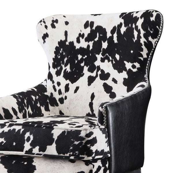 BM159280 Intriguingly Comfortable Accent Chair, Black/White